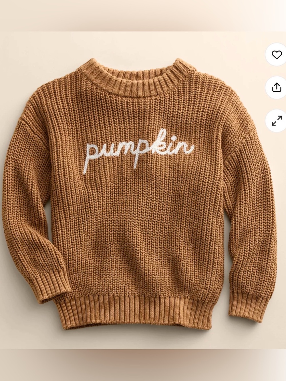 Little Co. by Lauren Conrad Pumpkin Sweater Size 9M NWT
